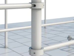 sports ground with pull up bars 3D Model