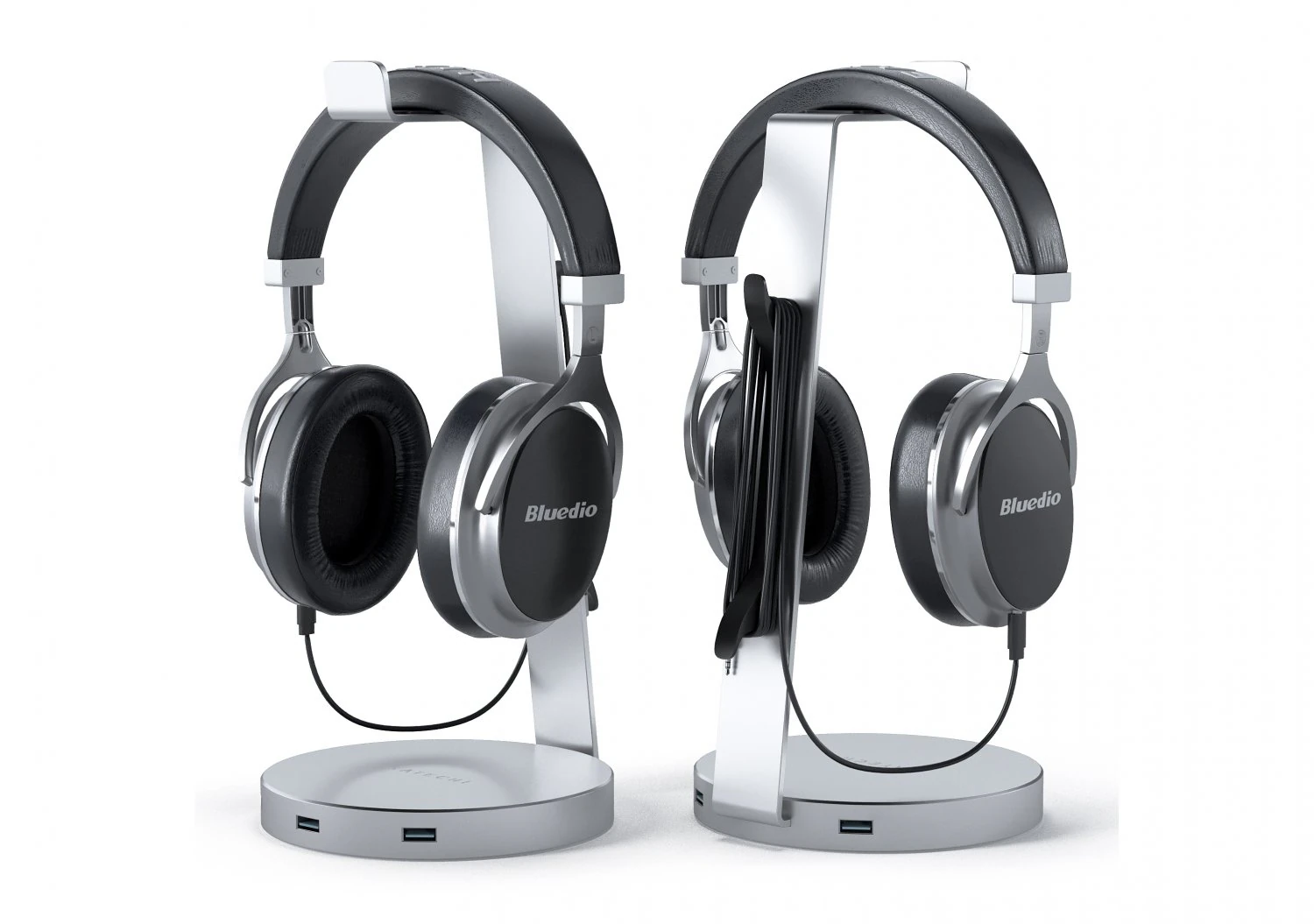 bluedio headphones on the stand satechi pbr version 3D Model .c4d .max .obj .3ds .fbx .stl .blend 