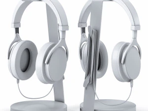 bluedio headphones on the stand satechi pbr version 3D Model