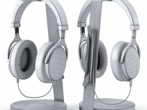 bluedio headphones on the stand satechi pbr version 3D Model