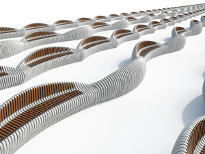 stylish parametric bench 2 options 3D Model