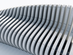stylish parametric bench 2 options 3D Model