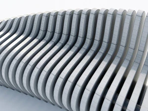 stylish parametric bench 2 options 3D Model