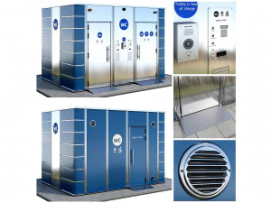 &ouml;ffentliche Toilette 3D Modell