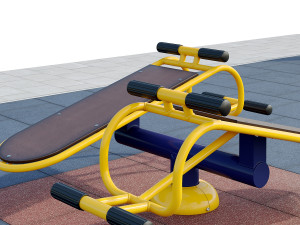 sports ground with outdoor exercise trainers 3D Модель