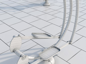 sports ground with outdoor exercise trainers 3D Модель