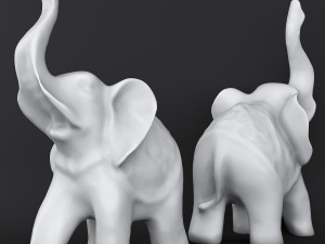 indian elephant made of stone Model 3D