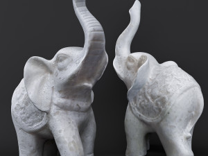 indian elephant made of stone Model 3D