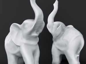 indian elephant made of stone Model 3D