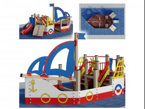 보트 놀이터 3D 모델