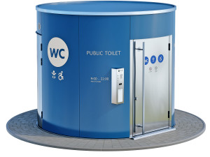 public toilet round 3D Model