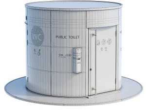 public toilet round 3D Model