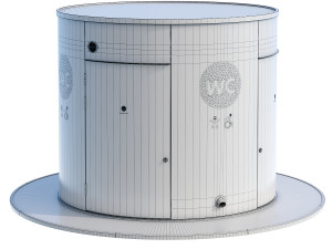 public toilet round 3D Model