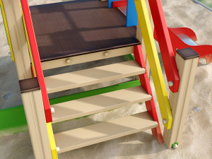 playground with a large sandbox 3D Modell