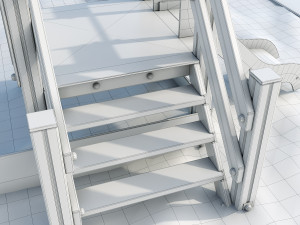 playground with a large sandbox 3D Modell