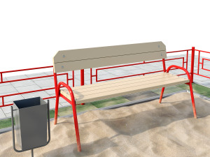 playground with a large sandbox 3D Modell