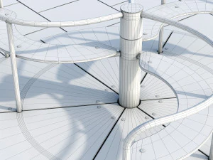 stylish turquoise playground 3D Model