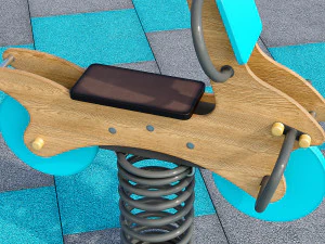 stylish turquoise playground 3D Model
