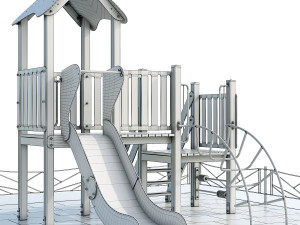 stylish turquoise playground Modelo 3D