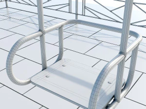 stylish turquoise playground 3D Model