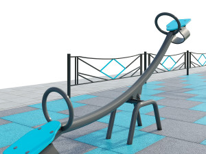 stylish turquoise playground Modelo 3D
