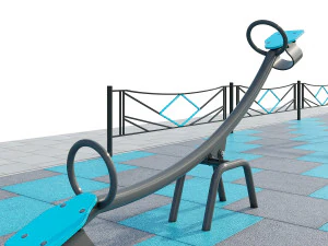 stylish turquoise playground 3D Model