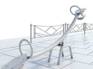 stylish turquoise playground Modelo 3D