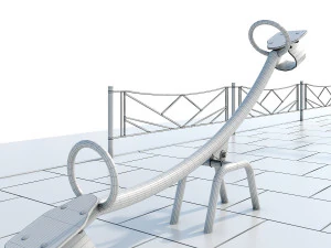 stylish turquoise playground 3D Model