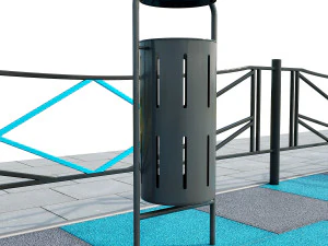 stylish turquoise playground 3D Model