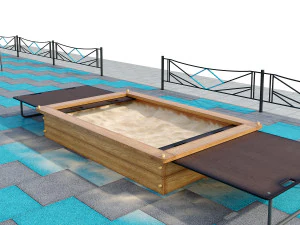 stylish turquoise playground 3D Model