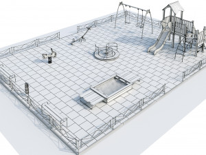 stylish turquoise playground Modelo 3D