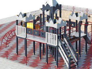 playground childrens town 3D Model