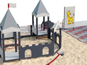 playground childrens town 3D Model