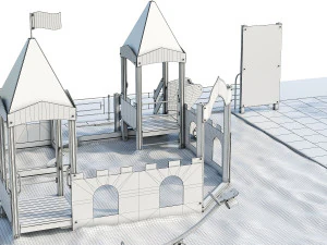 playground childrens town 3D Model