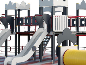 playground childrens town 3D Model