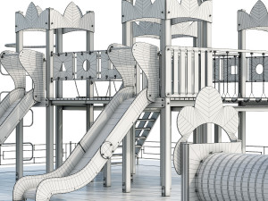 playground childrens town 3D Model