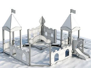playground childrens town 3D Model
