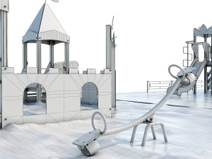 playground childrens town 3D Model