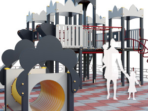 playground childrens town 3D Model