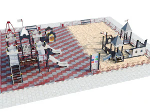 playground childrens town 3D Model