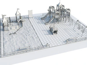 playground childrens town 3D Model