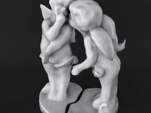 Sculpture Angels cupids 3D Model