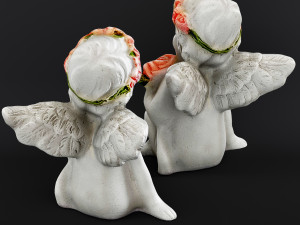 Sculpture Angel with a rose 3D Model