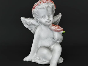 Sculpture Angel with a rose 3D Model