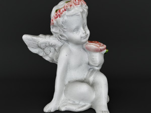 Sculpture Angel with a rose 3D Model
