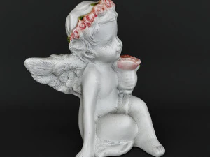 Sculpture Angel with a rose 3D Model