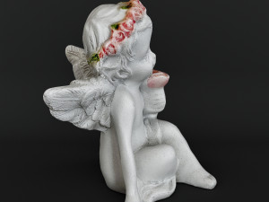 Sculpture Angel with a rose 3D Model