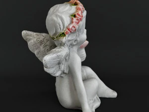 Sculpture Angel with a rose 3D Model