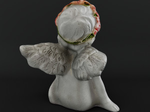 Sculpture Angel with a rose 3D Model