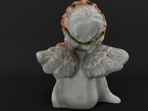 Sculpture Angel with a rose 3D Model